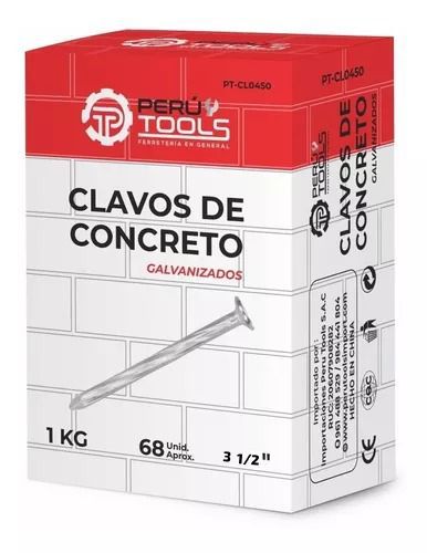 CLAVO ACERO P/CONCRETO PERU TOOLS 3.1/2 X KG