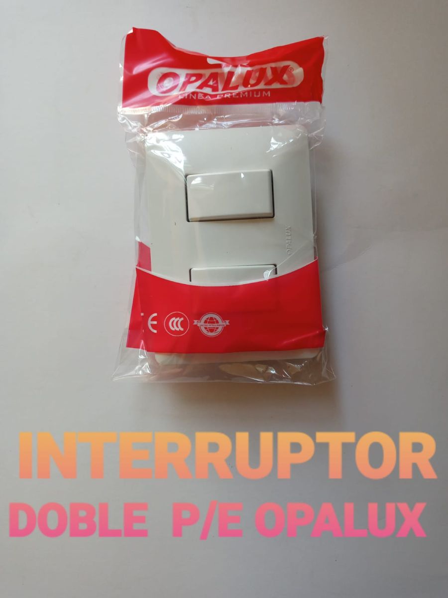 INTERRUPTOR DOBLE UNIPOLAR P/E  OPALUX- BM1201