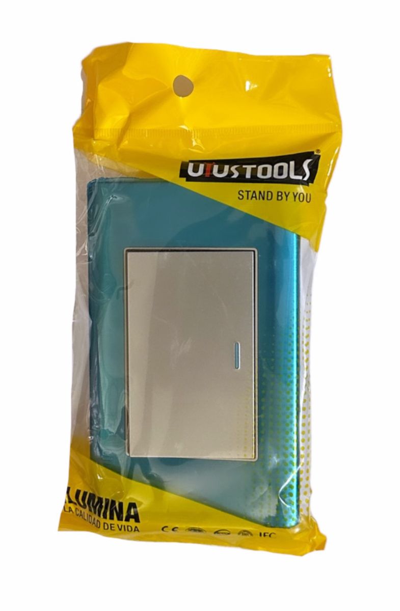 INTERRUPTOR SIMPLE P/E ACERO  C/CURVA UYU INT501U