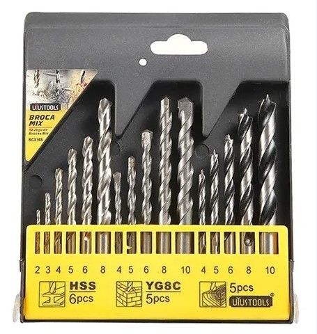 JUEGO DE BROCA MIX(16PCS)FIE/MAD/CONC-UYUSTOOLS