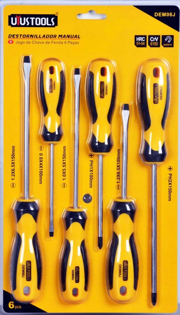JUEGO DE DESARMADOR MANUAL 6 PCS-UYUSTOOLS