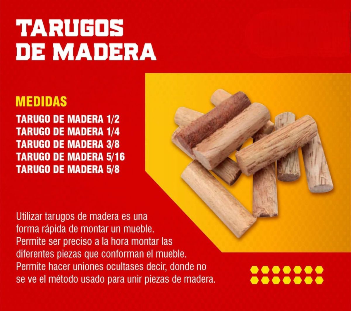 TARUGO DE MADERA - B- PULIDO - 1/2