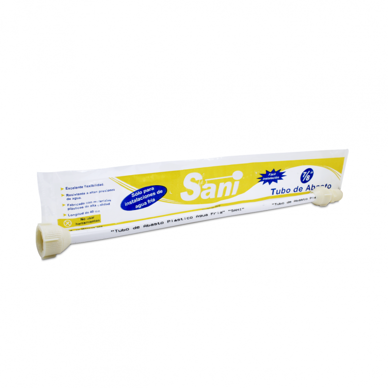 TUBO DE ABASTO PVC FLEXIBLE 1/2 X 7/8  SANI