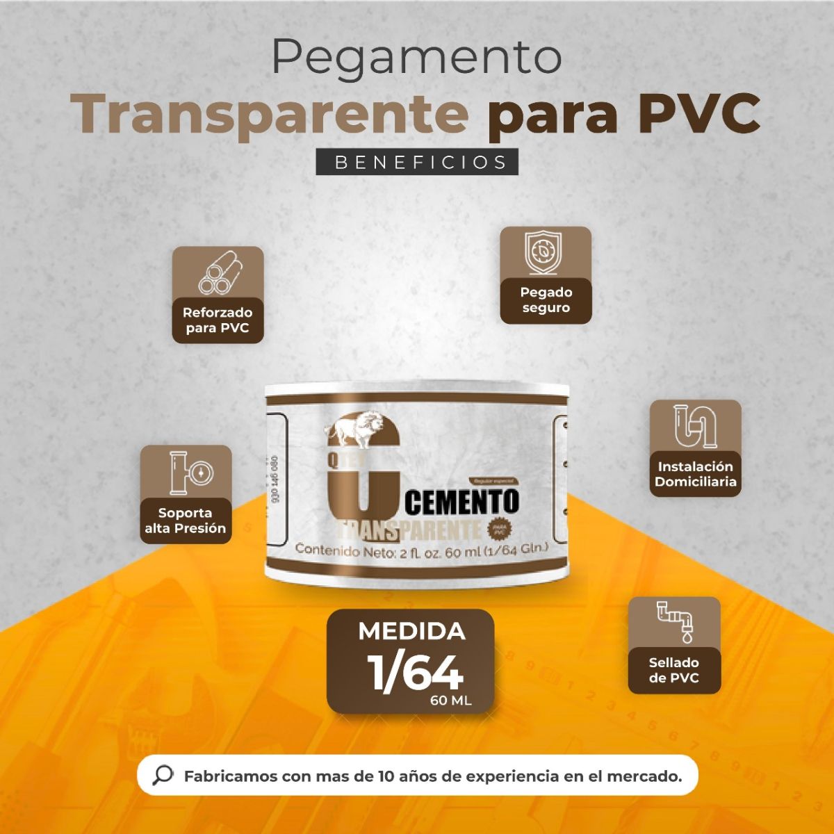 PEGAMENTO QTEY PVC DORADO 50ML 