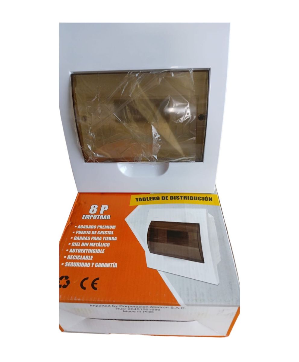 CAJA DE DISTRIB. CON TAPA/EMPOTRAR 4 POLOS ABATRON