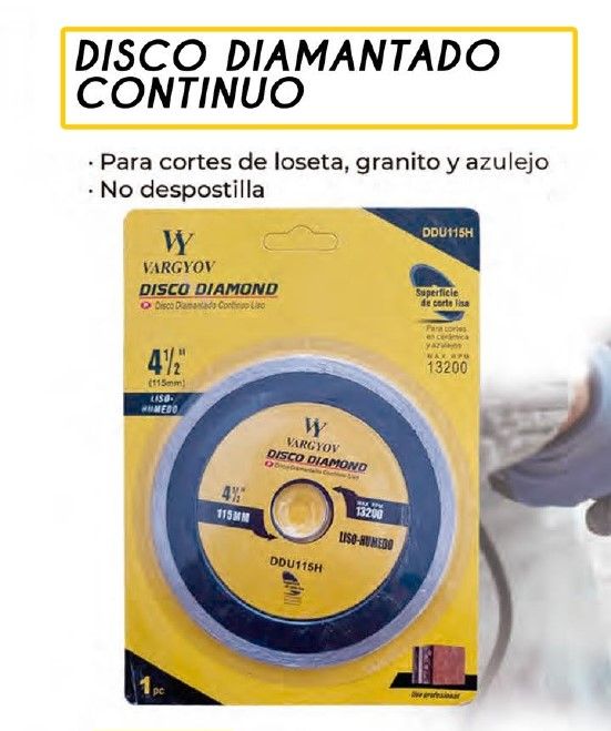 DISCO CORTE CERAMICA 180MM 7 VY S/R