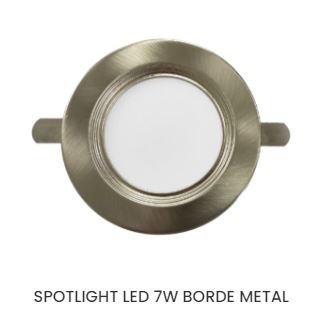 SPOTLIGHT LED DICROICO 7W BORDE METAL ECOLUX