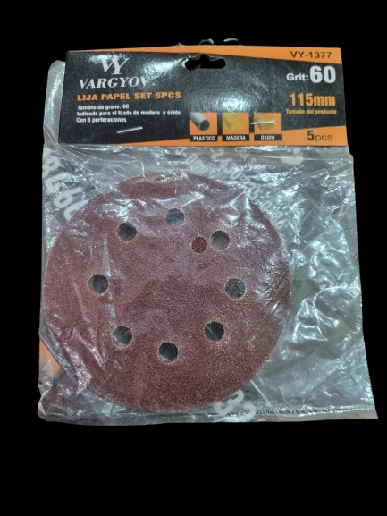 SET DE LIJAS 5PZAS GRANO 40 VY