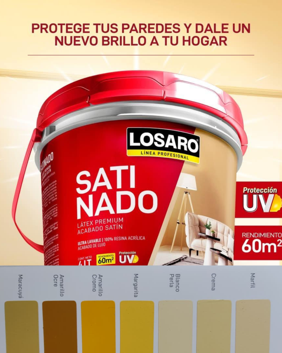 LATEX SATINADO MARFIL LOSARO X GLN