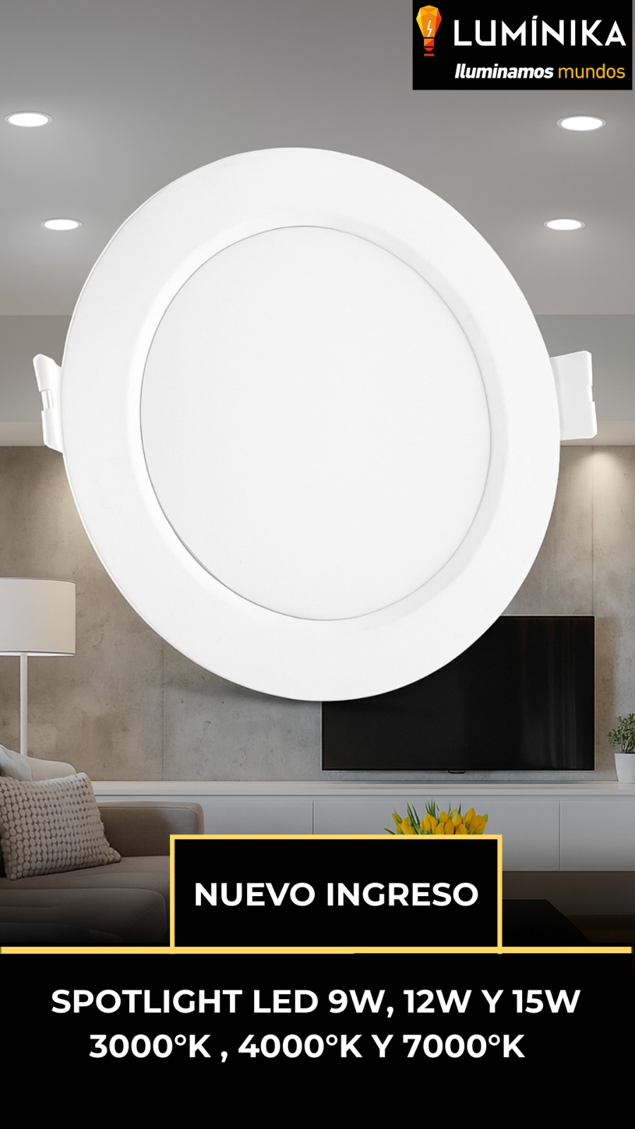 SPOTLIGHT DICROICO LED 12W LUMINIKA