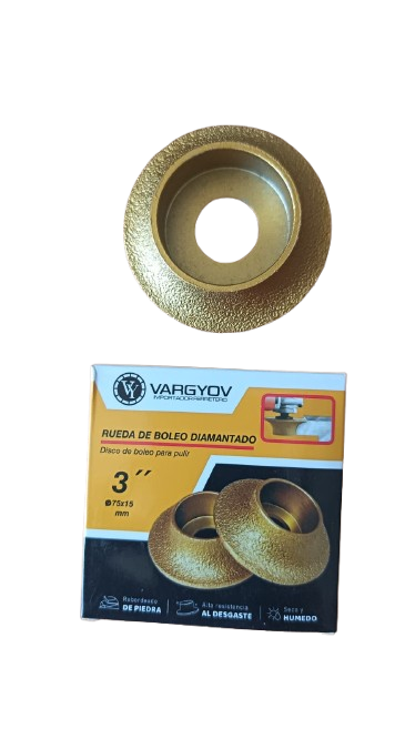 RUEDA DE BOLEO DIAMANTADO 3 VY VARGYOV 75X15MM