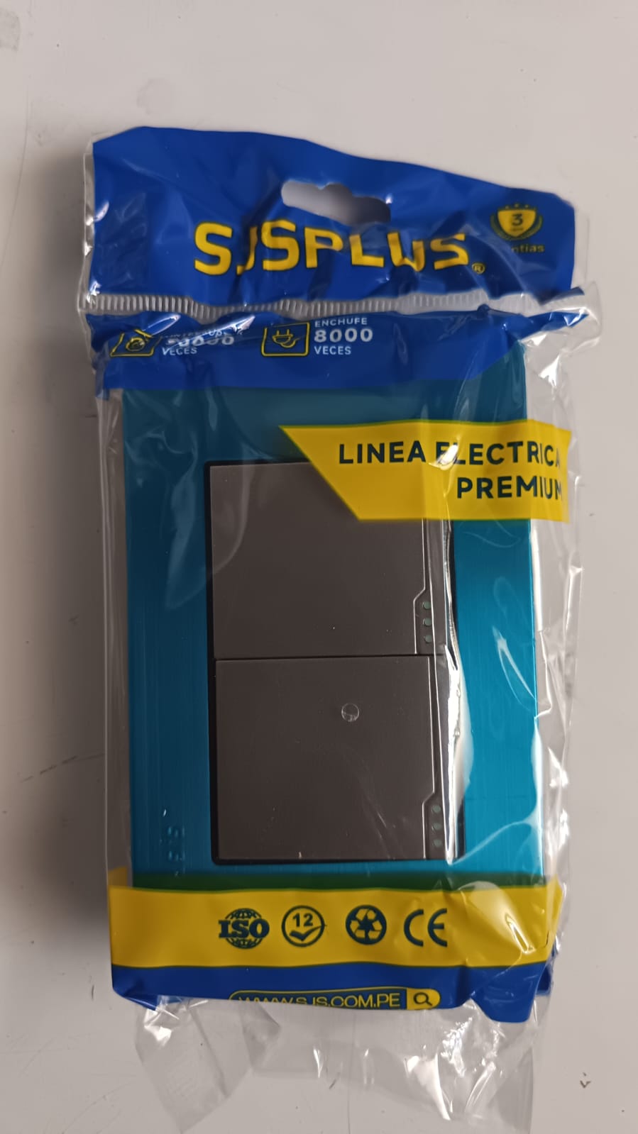 INTERRUPTOR DOBLE P/E C.ACERO SJSPLUS