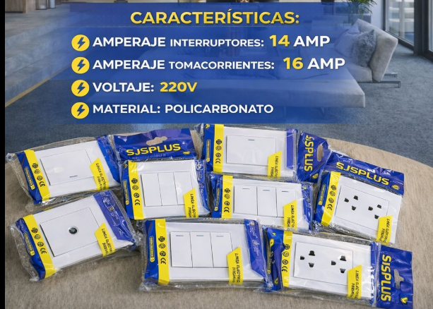 TOMACORRIENTE DOBLE P/E BLANCO L/T SJSPLUS