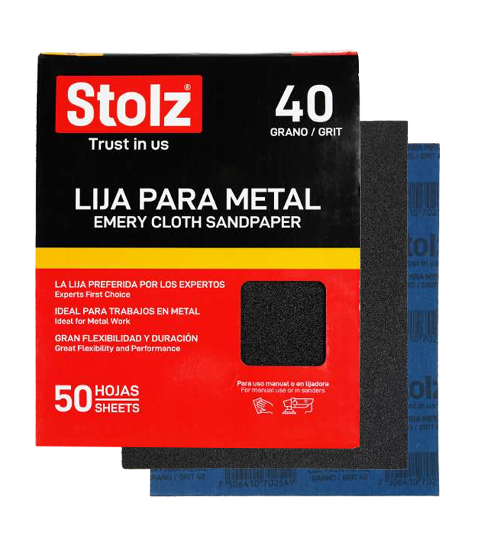 LIJA DE METAL STOLZ GRANO 120 PAQ50U